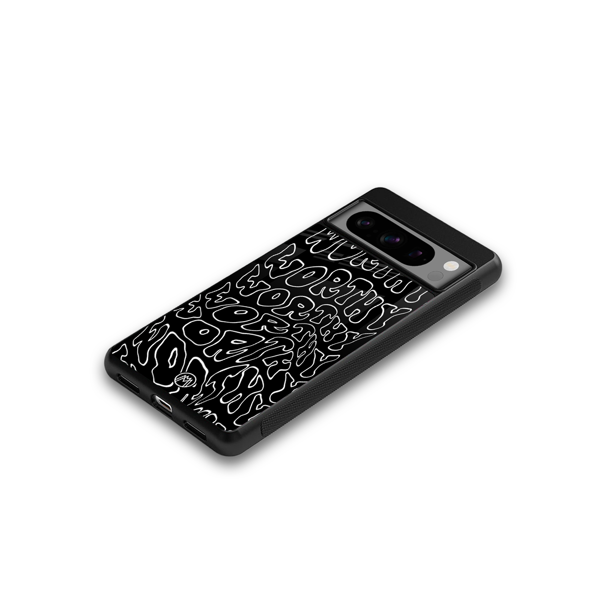 worthy black back phone cover | glass case for google pixel 8 pro