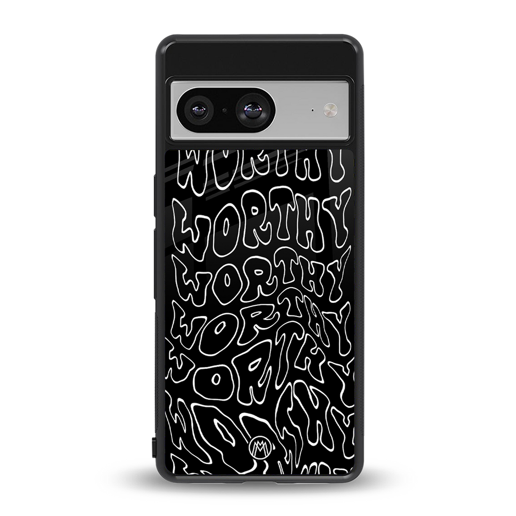 worthy black back phone cover | glass case for Google Pixel 8