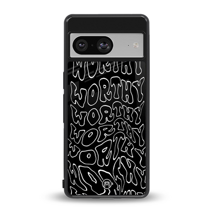worthy black back phone cover | glass case for Google Pixel 8