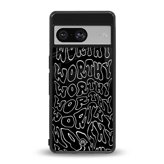 worthy black back phone cover | glass case for Google Pixel 8