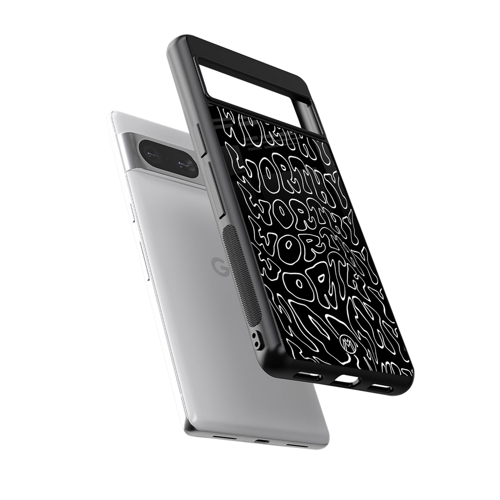 worthy black back phone cover | glass case for Google Pixel 8
