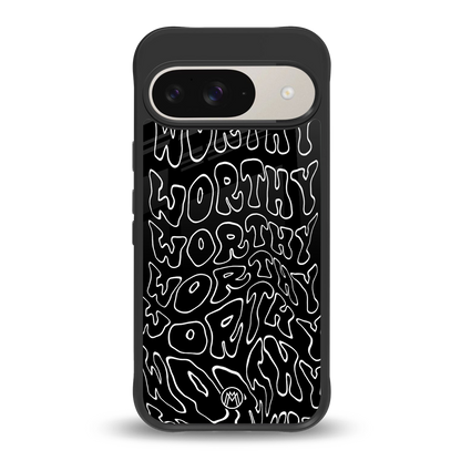 worthy black back phone cover | glass case for google pixel 9