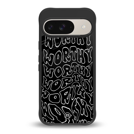 worthy black back phone cover | glass case for google pixel 9
