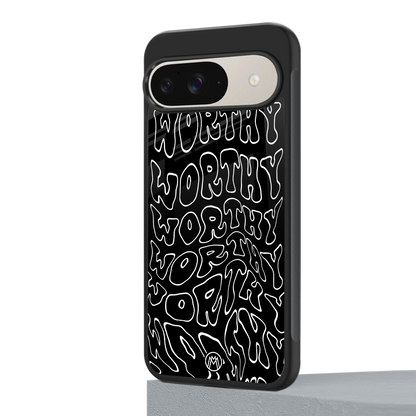 worthy black back phone cover | glass case for google pixel 9