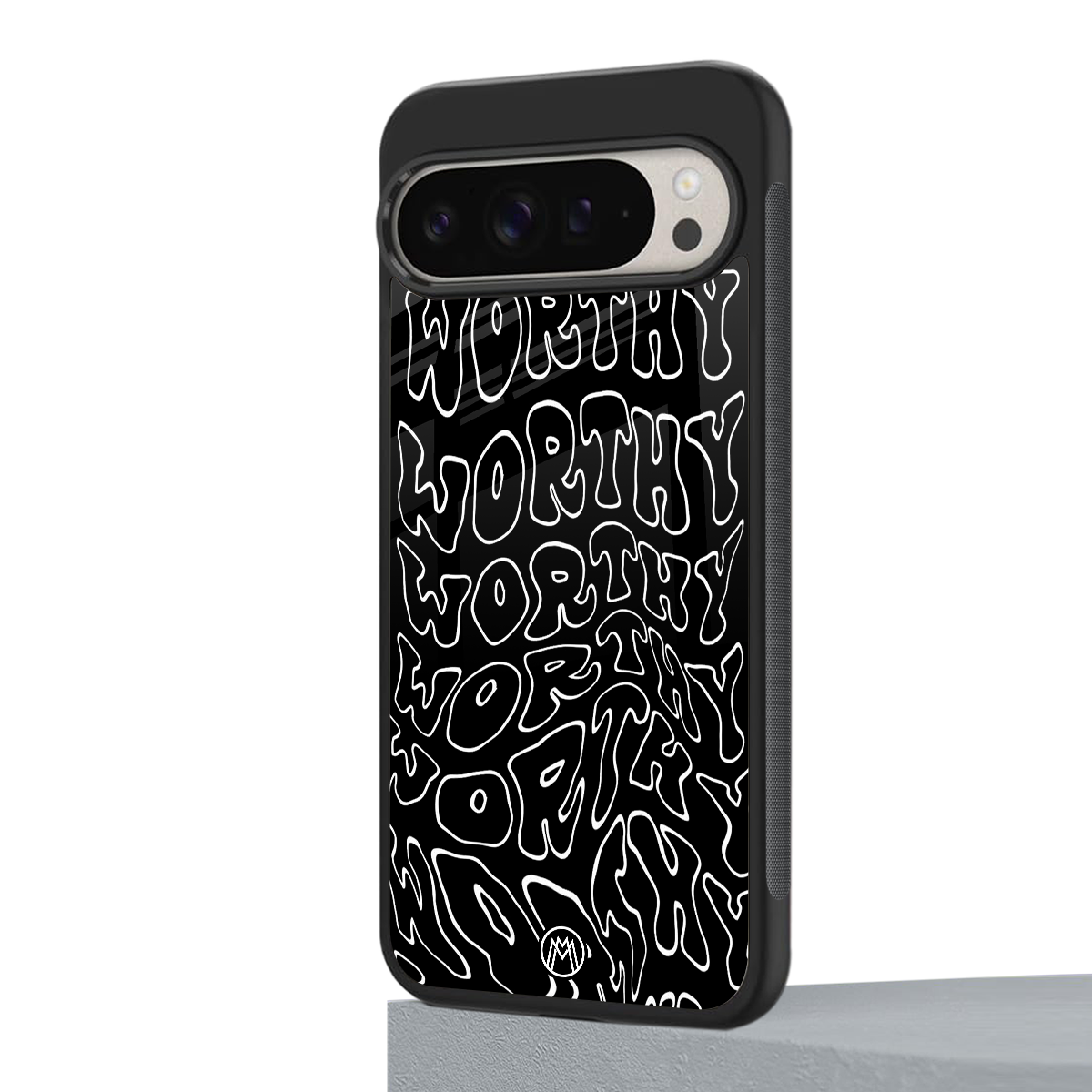 worthy black back phone cover | glass case for google pixel 9 pro xl