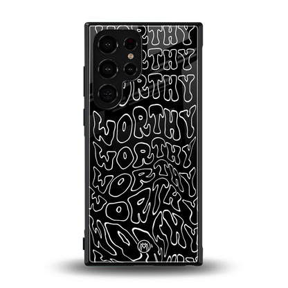 worthy black back phone cover | glass case for samsung galaxy s24 ultra