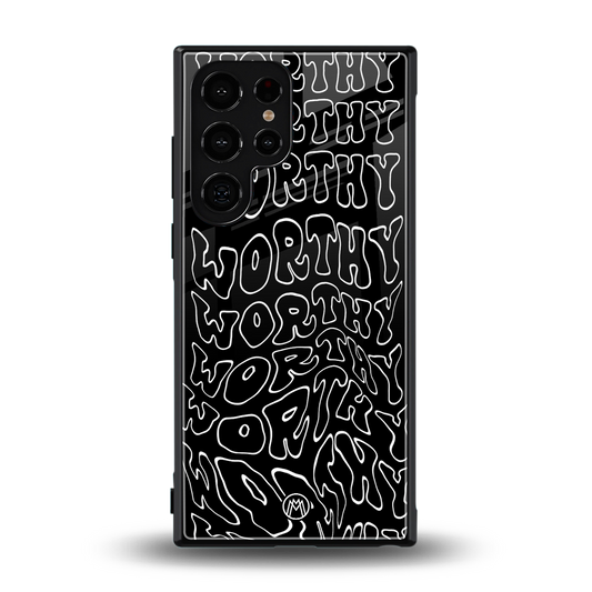 worthy black back phone cover | glass case for samsung galaxy s24 ultra