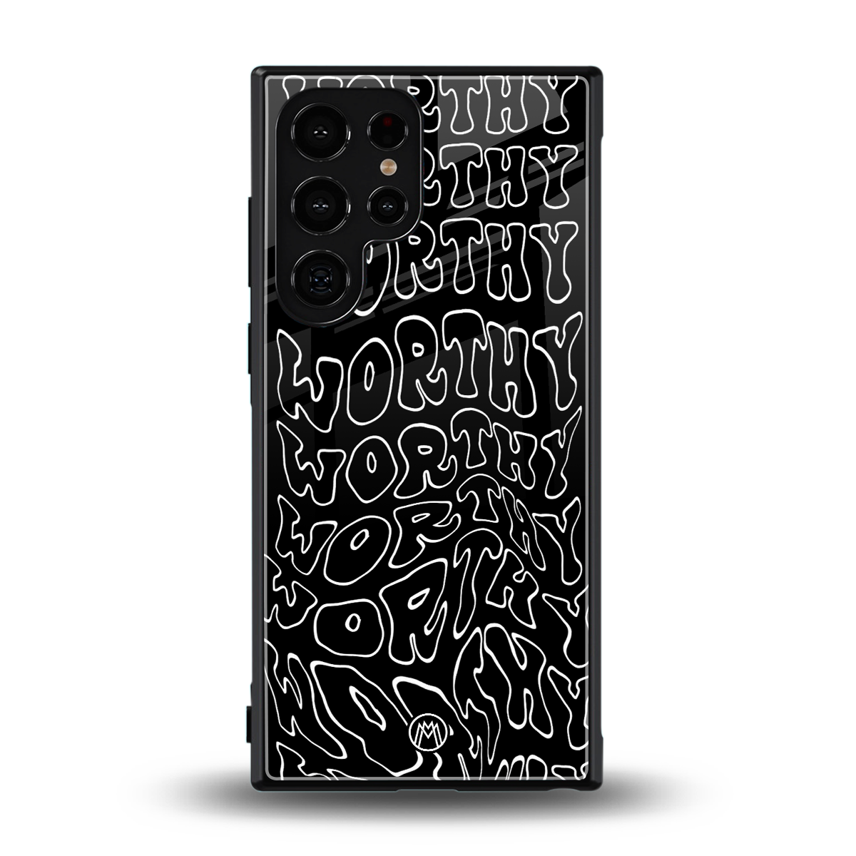 worthy black back phone cover | glass case for samsung galaxy s23 ultra