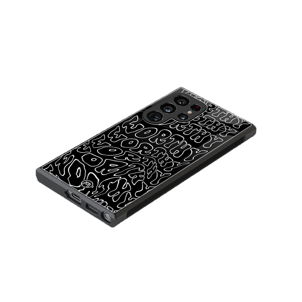 worthy black back phone cover | glass case for samsung galaxy s23 ultra