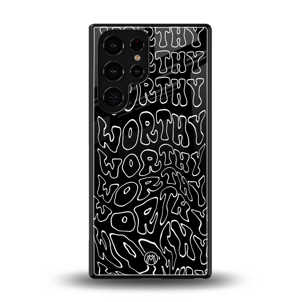 worthy black back phone cover | glass case for samsung galaxy s25 ultra