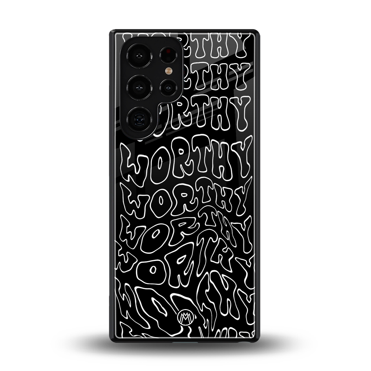 worthy black back phone cover | glass case for samsung galaxy s25 ultra
