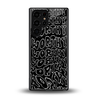 worthy black back phone cover | glass case for samsung galaxy s25 ultra