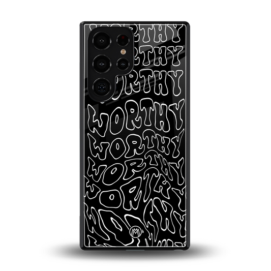 worthy black back phone cover | glass case for samsung galaxy s25 ultra