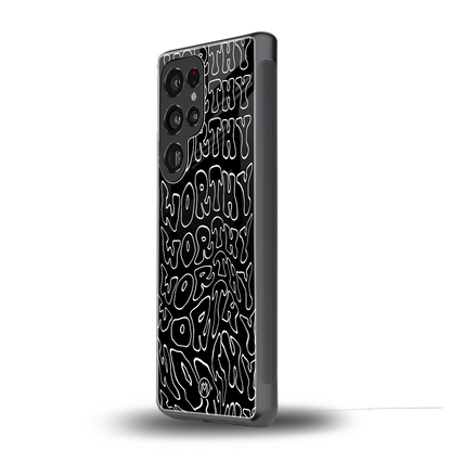 worthy black back phone cover | glass case for samsung galaxy s25 ultra