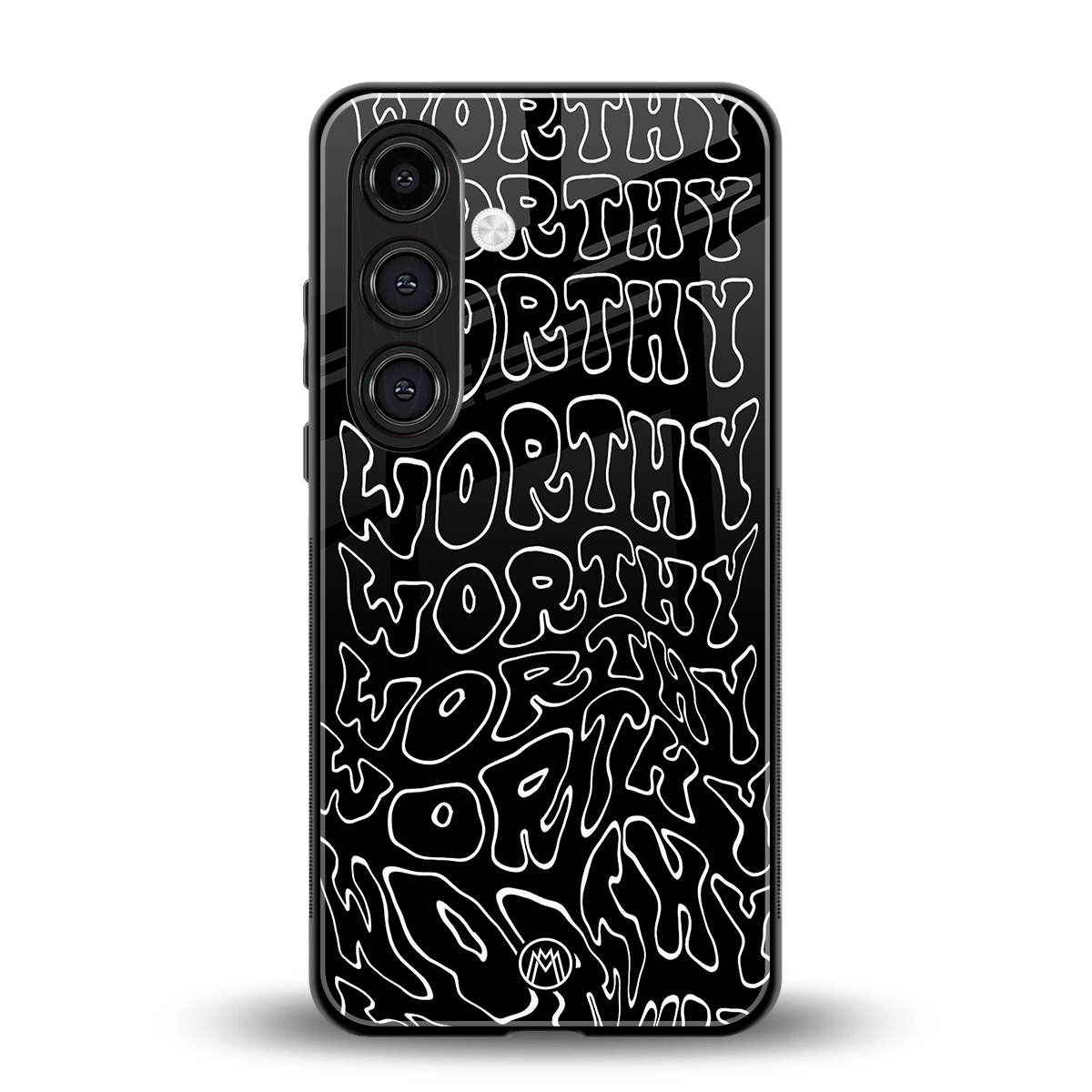 worthy black back phone cover | glass case for samsung galaxy s25 plus