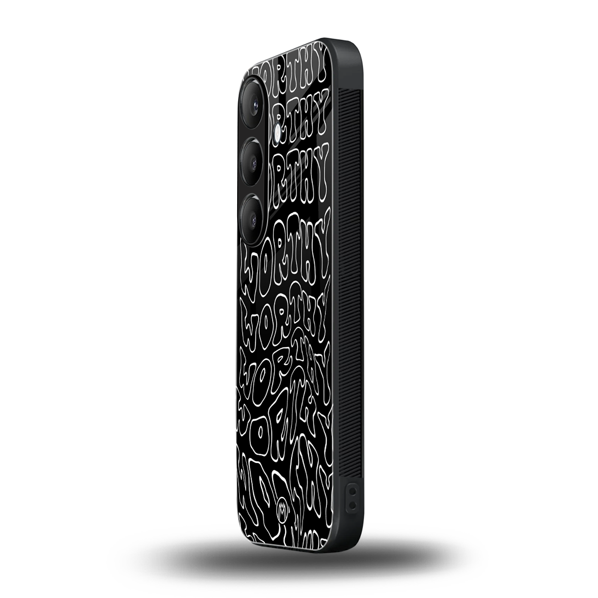 worthy black back phone cover | glass case for samsung galaxy s23