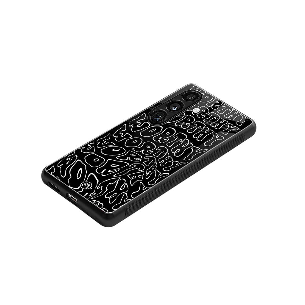 worthy black back phone cover | glass case for samsung galaxy s24 fe