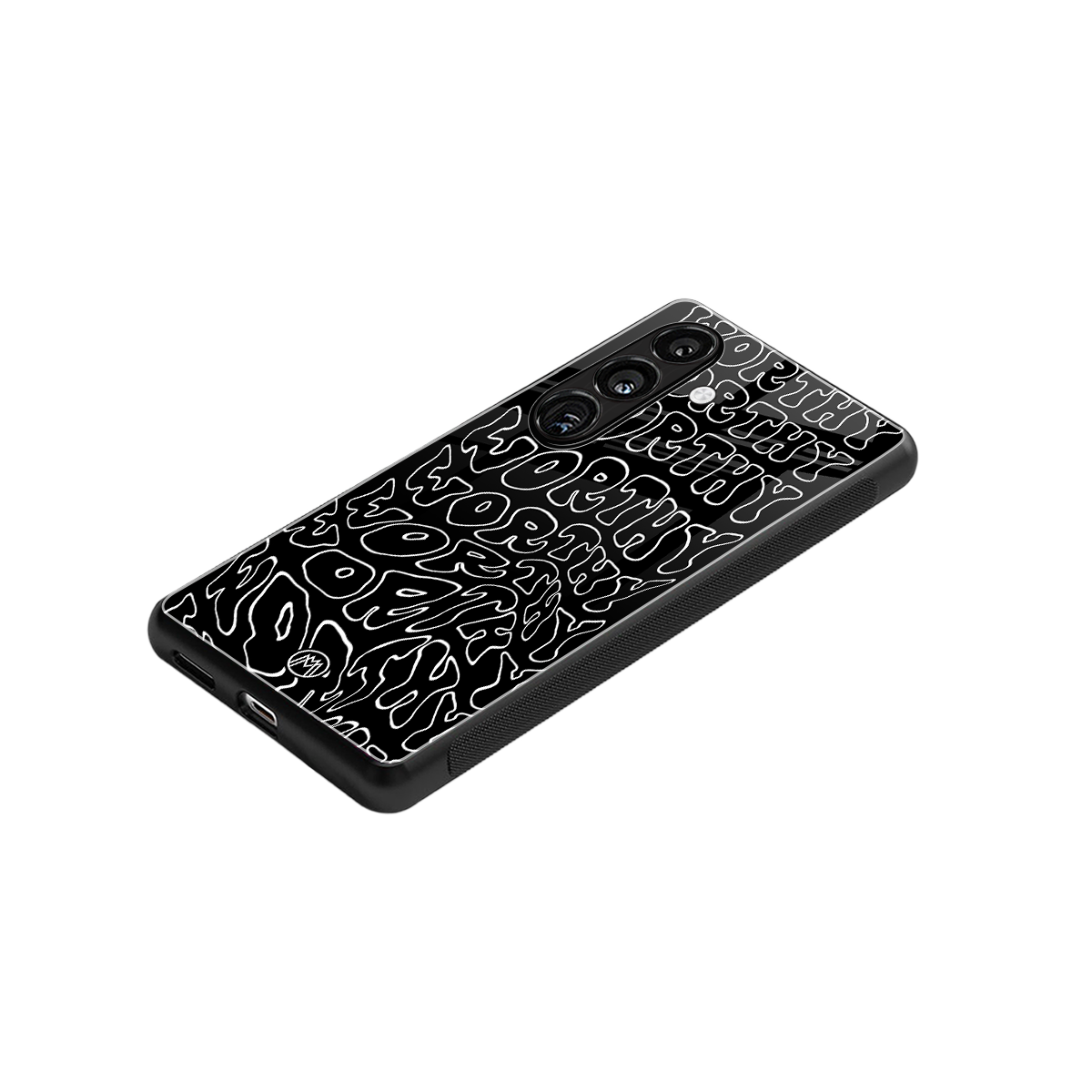 worthy black back phone cover | glass case for samsung galaxy s24 plus