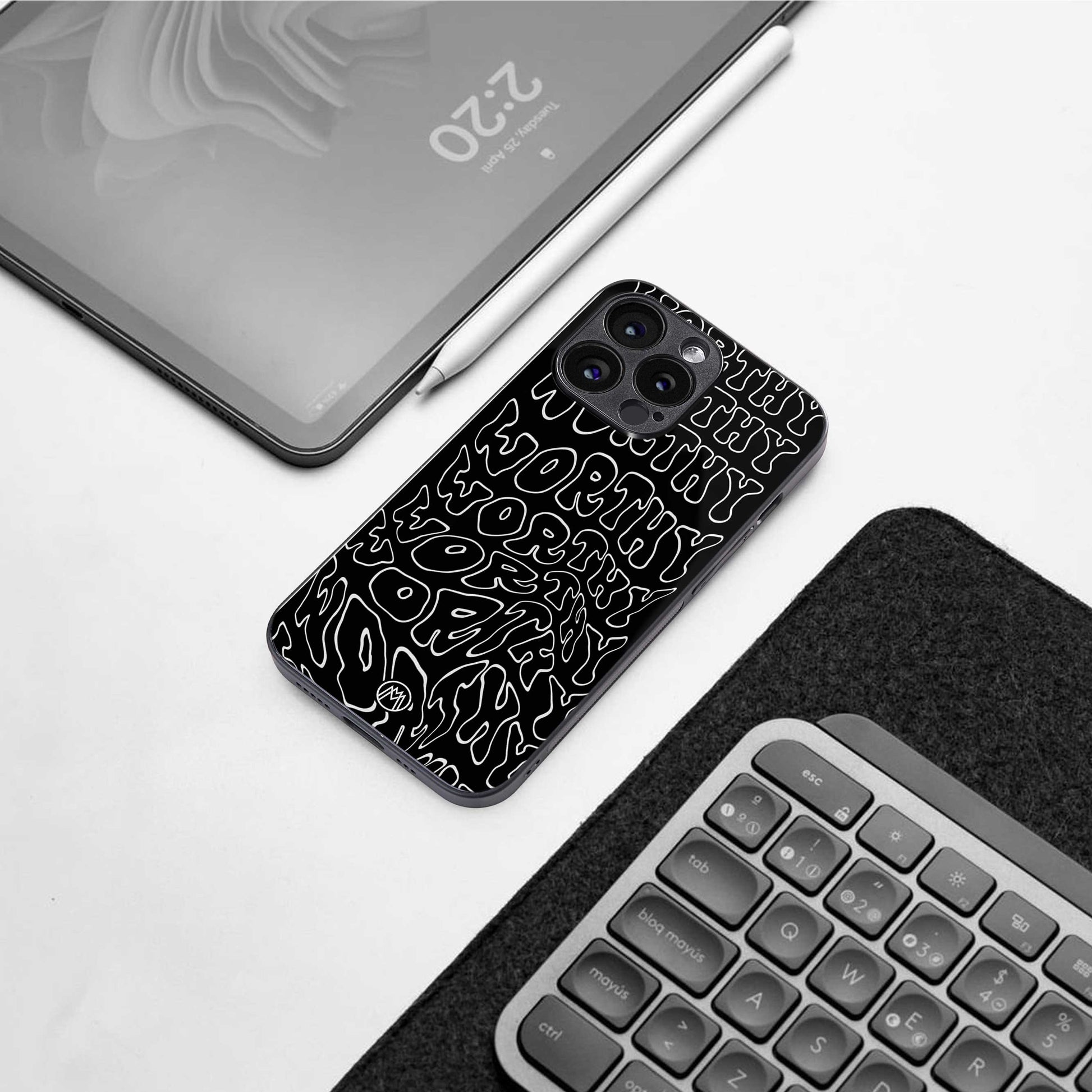worthy black back phone cover | glass case for samsung galaxy s24 ultra