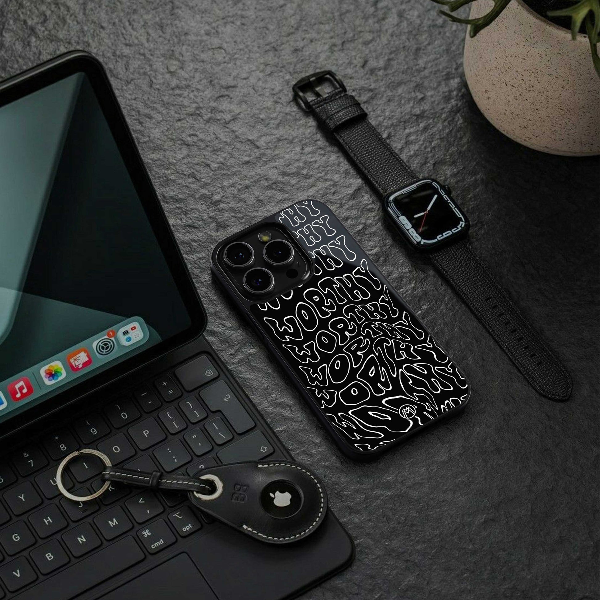 worthy black back phone cover | glass case for Google Pixel 7A