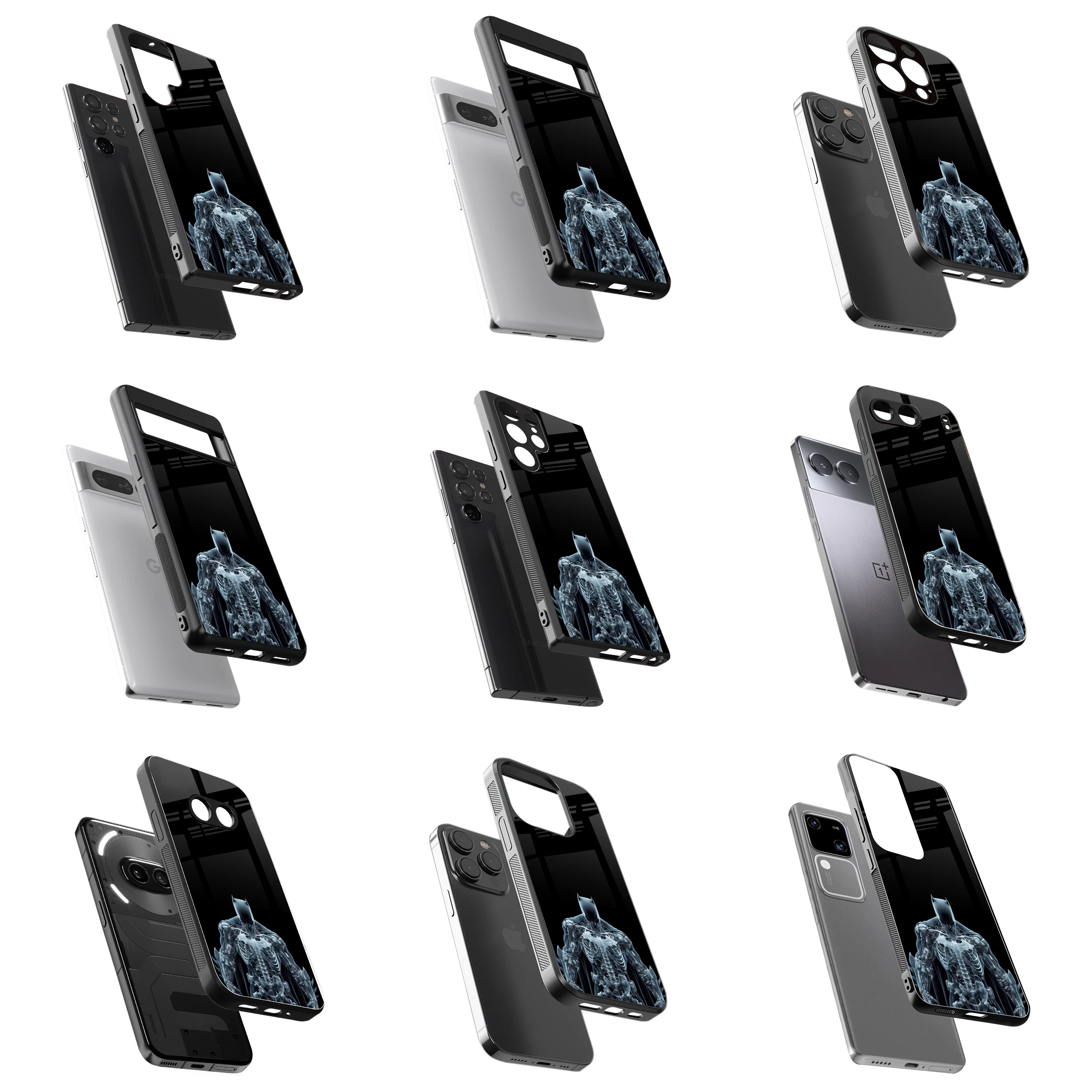 Durable Glass Back Mobile Case for iPhone, Samsung, OnePlus, Google Pixel, Redmi, Vivo, Oppo