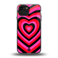 y2k black pink hearts aesthetic back phone cover | glass case for iphone 13 mini