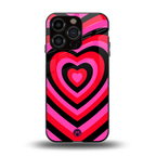 y2k black pink hearts aesthetic back phone cover | glass case for iphone 13 pro