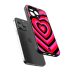 y2k black pink hearts aesthetic back phone cover | glass case for iphone 13 pro