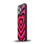 y2k black pink hearts aesthetic back phone cover | glass case for iphone 13 pro