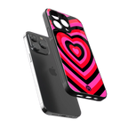 y2k black pink hearts aesthetic back phone cover | glass case for iphone 15 pro max