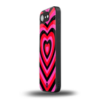 y2k black pink hearts aesthetic back phone cover | glass case for iphone 16e