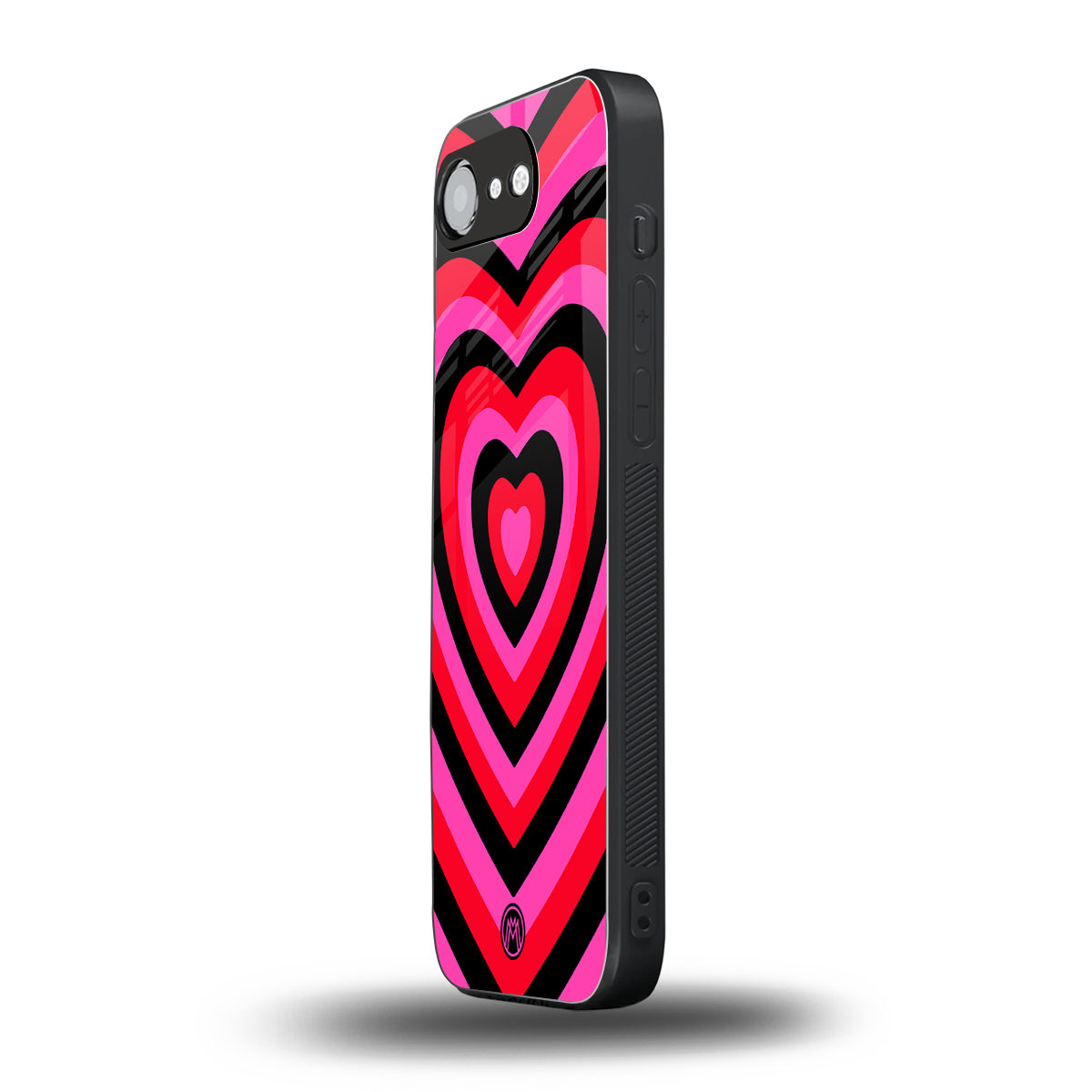y2k black pink hearts aesthetic back phone cover | glass case for iphone 16e