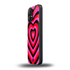 y2k black pink hearts aesthetic back phone cover | glass case for nothing phone 1