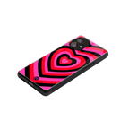 y2k black pink hearts aesthetic back phone cover | glass case for nothing phone 1