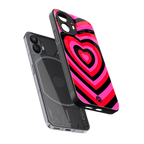 y2k black pink hearts aesthetic back phone cover | glass case for nothing phone 2