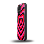 y2k black pink hearts aesthetic back phone cover | glass case for nothing phone 2
