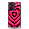 y2k black pink hearts aesthetic back phone cover | glass case for oneplus nord 3