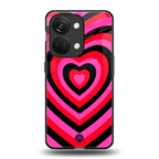y2k black pink hearts aesthetic back phone cover | glass case for oneplus nord 3
