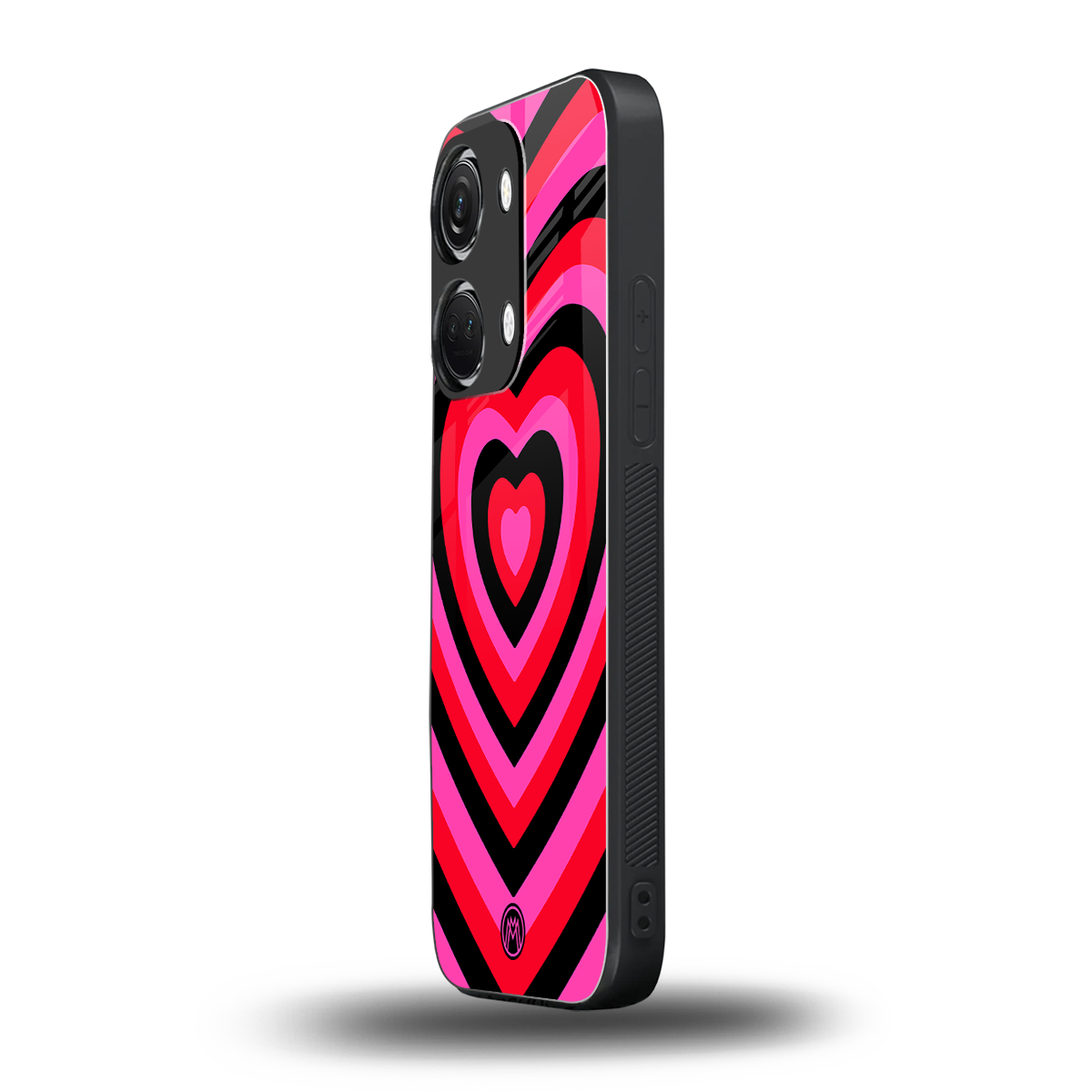 y2k black pink hearts aesthetic back phone cover | glass case for oneplus nord 3