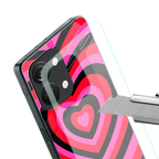 y2k black pink hearts aesthetic back phone cover | glass case for oneplus nord 3