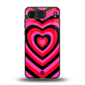 y2k black pink hearts aesthetic back phone cover | glass case for oneplus nord 4