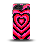 y2k black pink hearts aesthetic back phone cover | glass case for oneplus nord 4