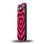 y2k black pink hearts aesthetic back phone cover | glass case for oneplus nord 4