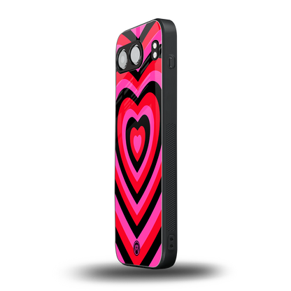 y2k black pink hearts aesthetic back phone cover | glass case for oneplus nord 4
