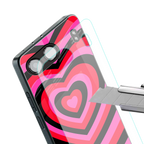 y2k black pink hearts aesthetic back phone cover | glass case for oneplus nord 4