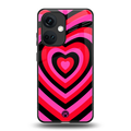 y2k black pink hearts aesthetic back phone cover | glass case for oneplus nord ce 3