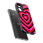 y2k black pink hearts aesthetic back phone cover | glass case for oneplus nord ce 3