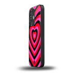 y2k black pink hearts aesthetic back phone cover | glass case for oneplus nord ce 3
