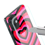 y2k black pink hearts aesthetic back phone cover | glass case for oneplus nord ce 3