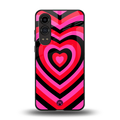 y2k black pink hearts aesthetic back phone cover | glass case for oneplus nord ce 4 lite